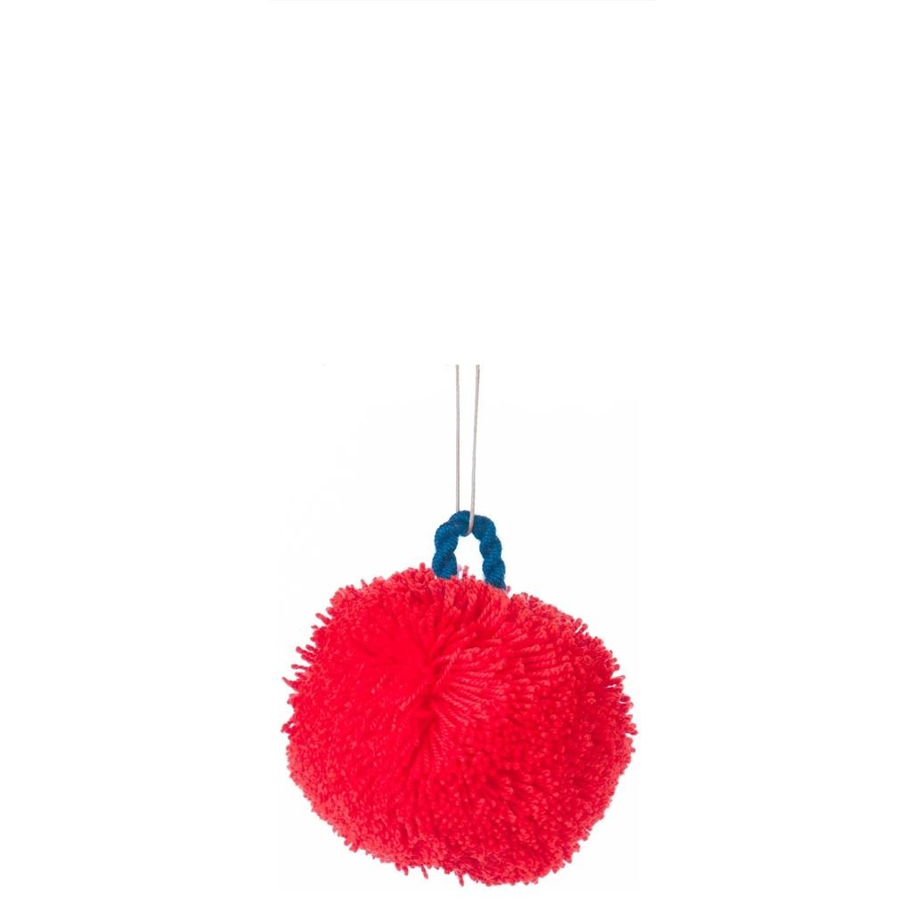 Pom Pom Bauble Orange & Blue 