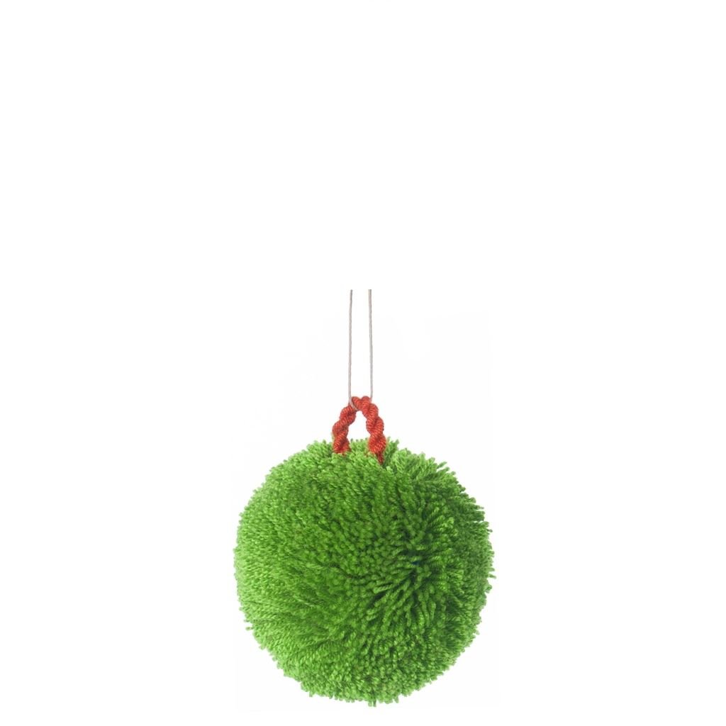 Pom Pom Bauble Moss & Pink 