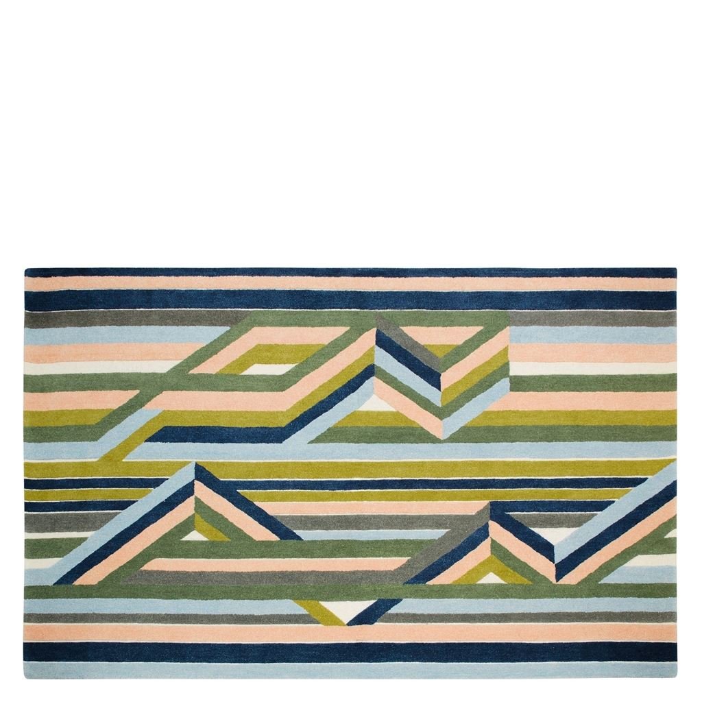 Reflets Sur Le Rhone Vert Riziere Standard Rug