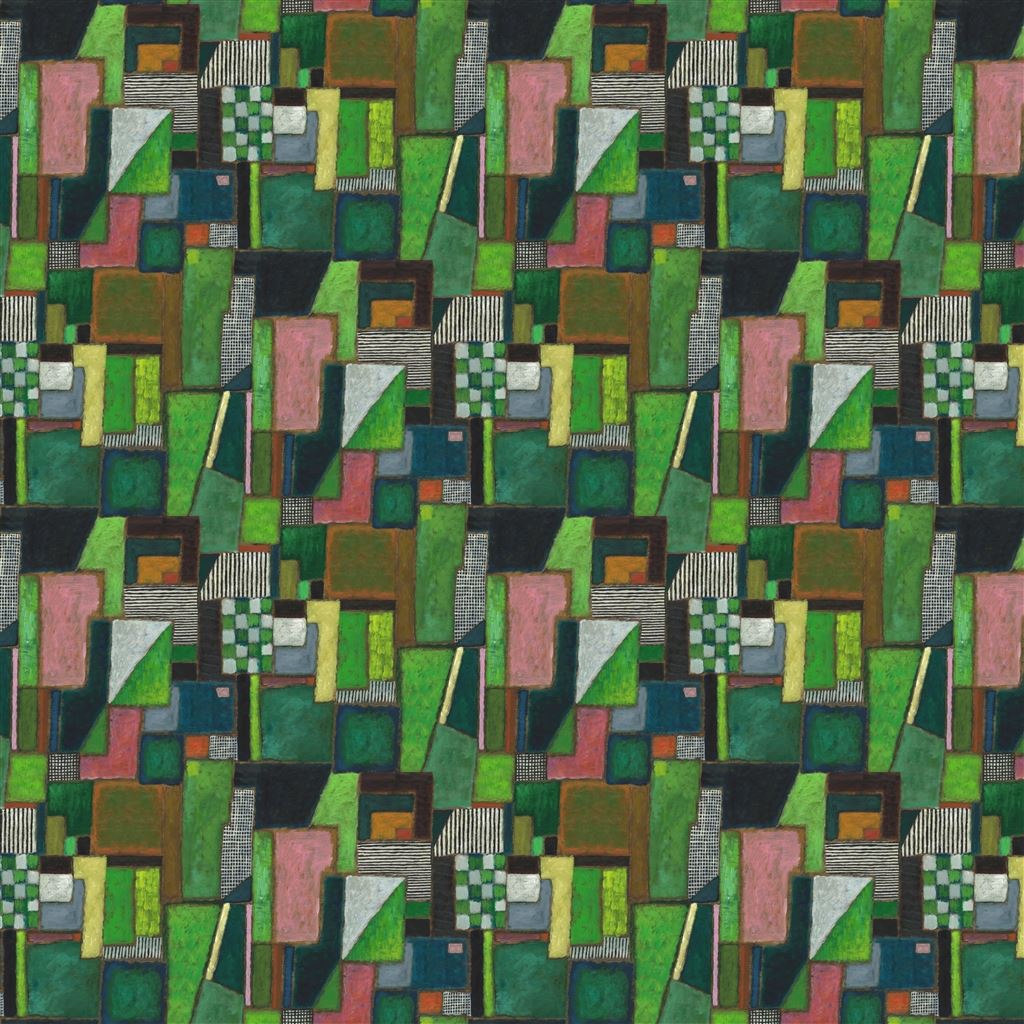 raku patchwork emerald