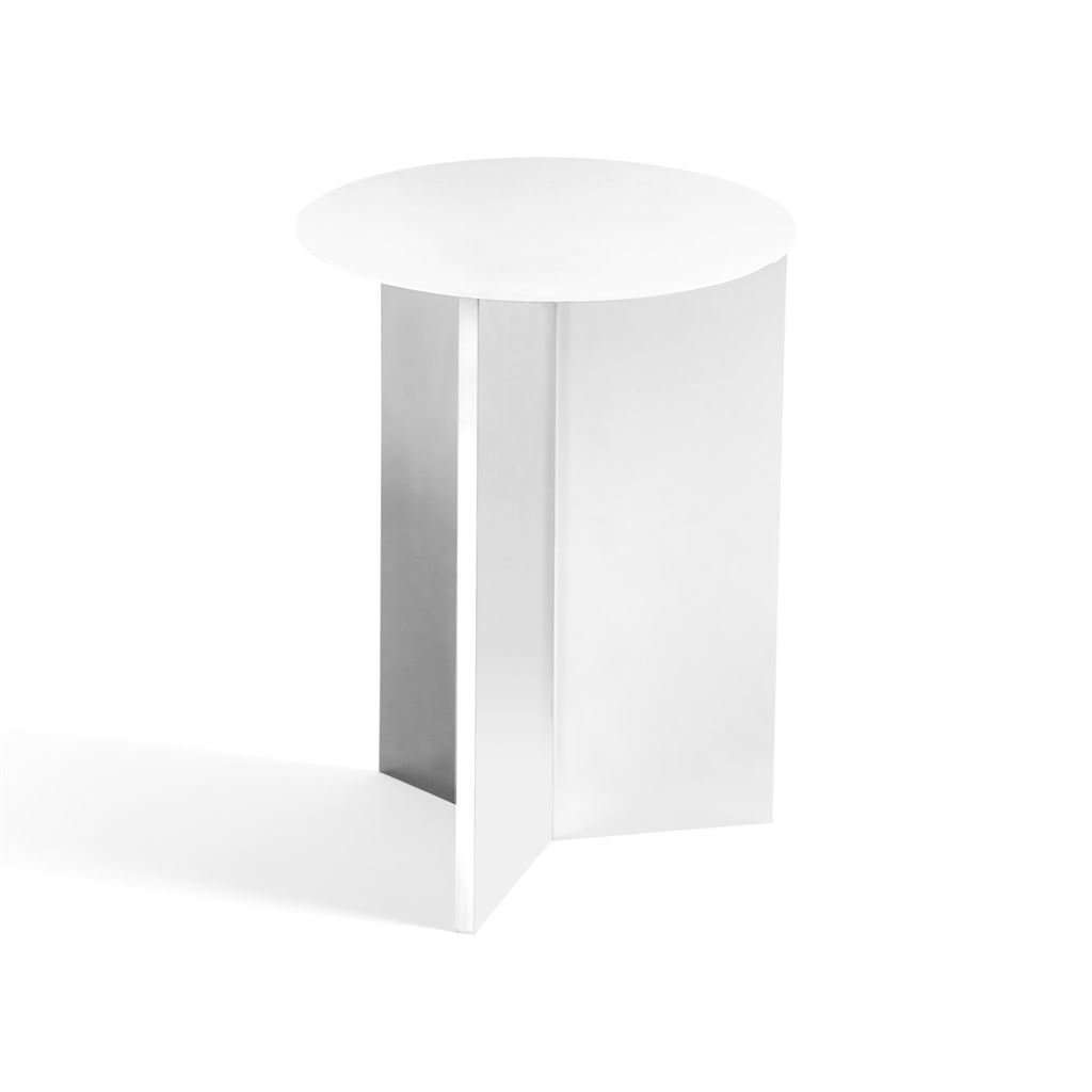 HAY Slit round table white powder coated steel 