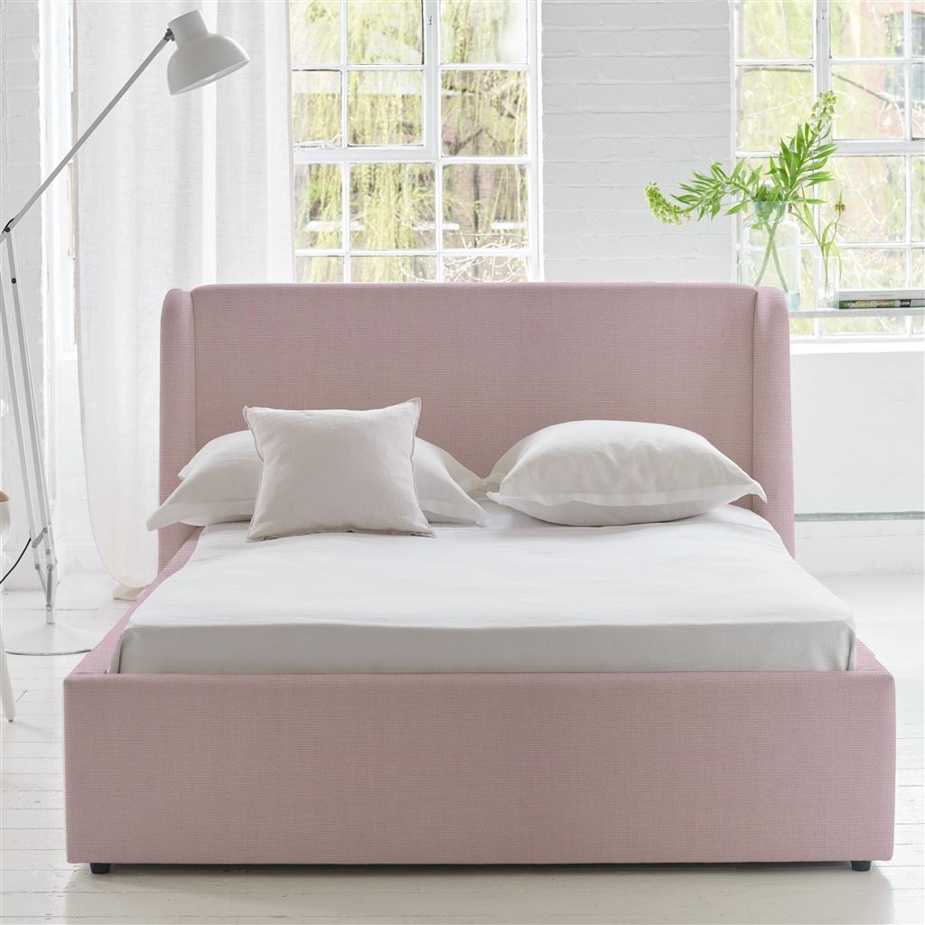 Amalfi Bed -Double - Brera Lino - Pale Rose