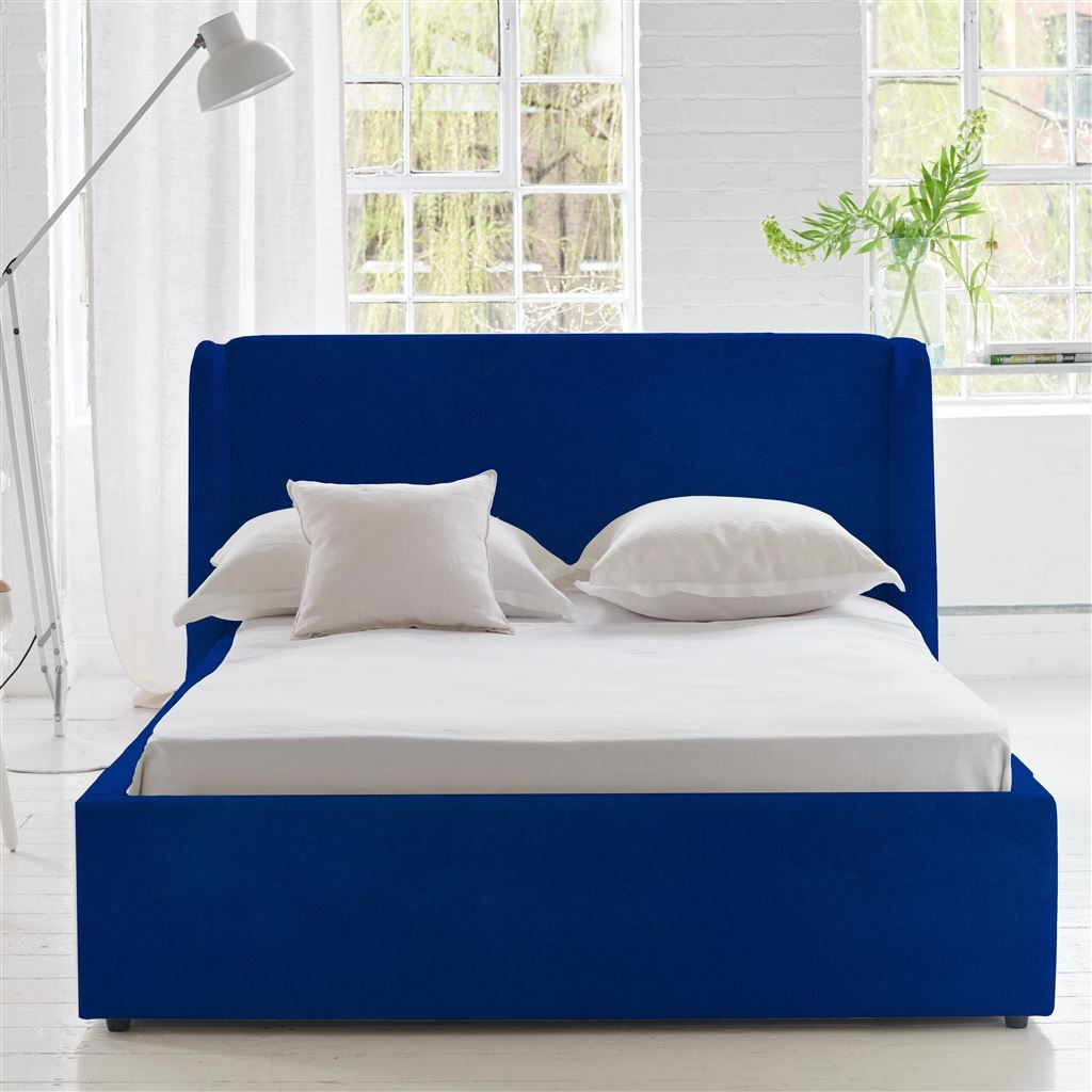 Amalfi Bed -Single - Cassia Velvet - Cobalt