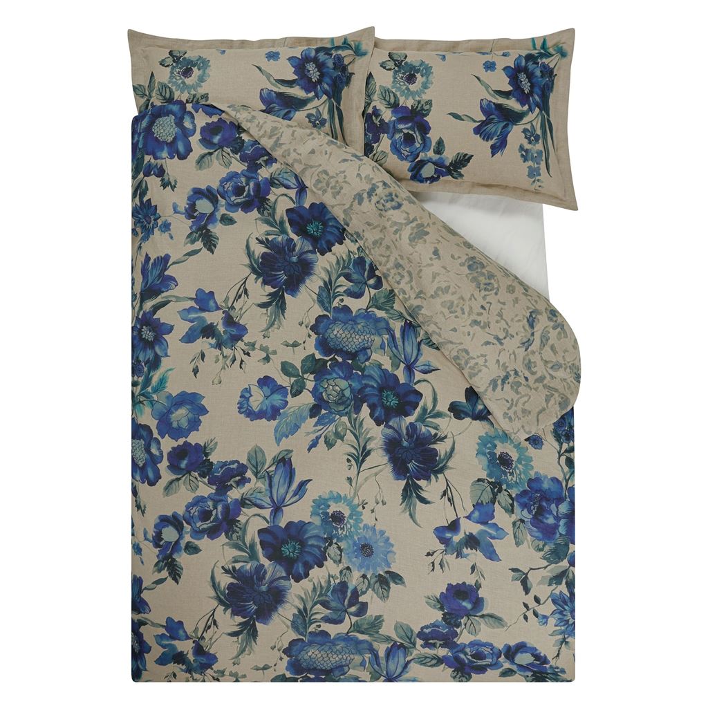 Hirigana Indigo King Duvet Cover