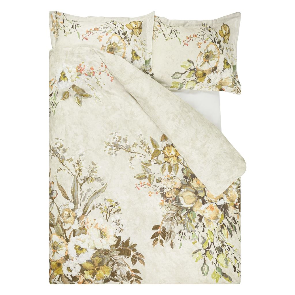 Margaretta Sepia King Duvet Cover