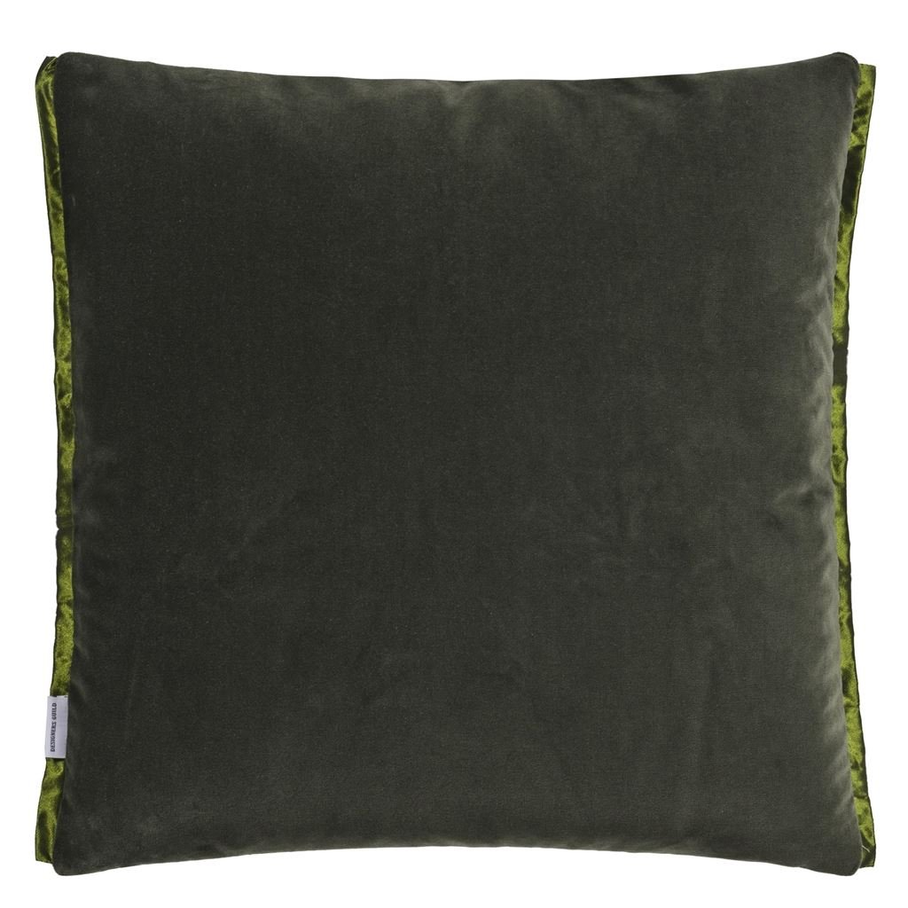 Raku Patchwork Chocolate Cushion - Reverse