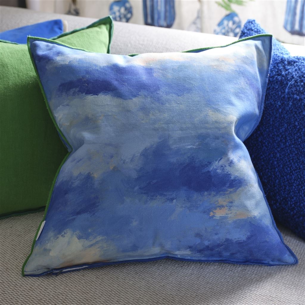 Matsu Cobalt Cotton Cushion