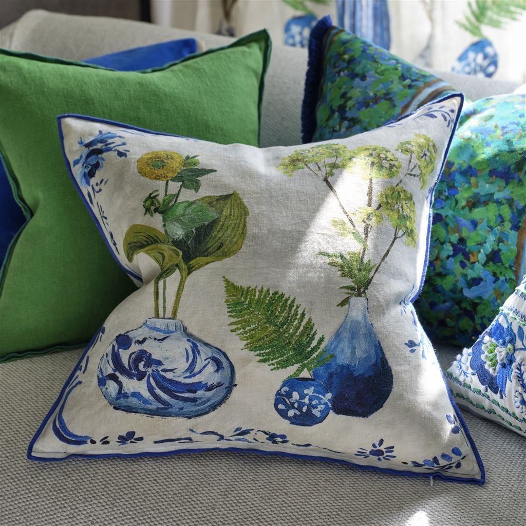 Kawana Linen Cobalt Cushion