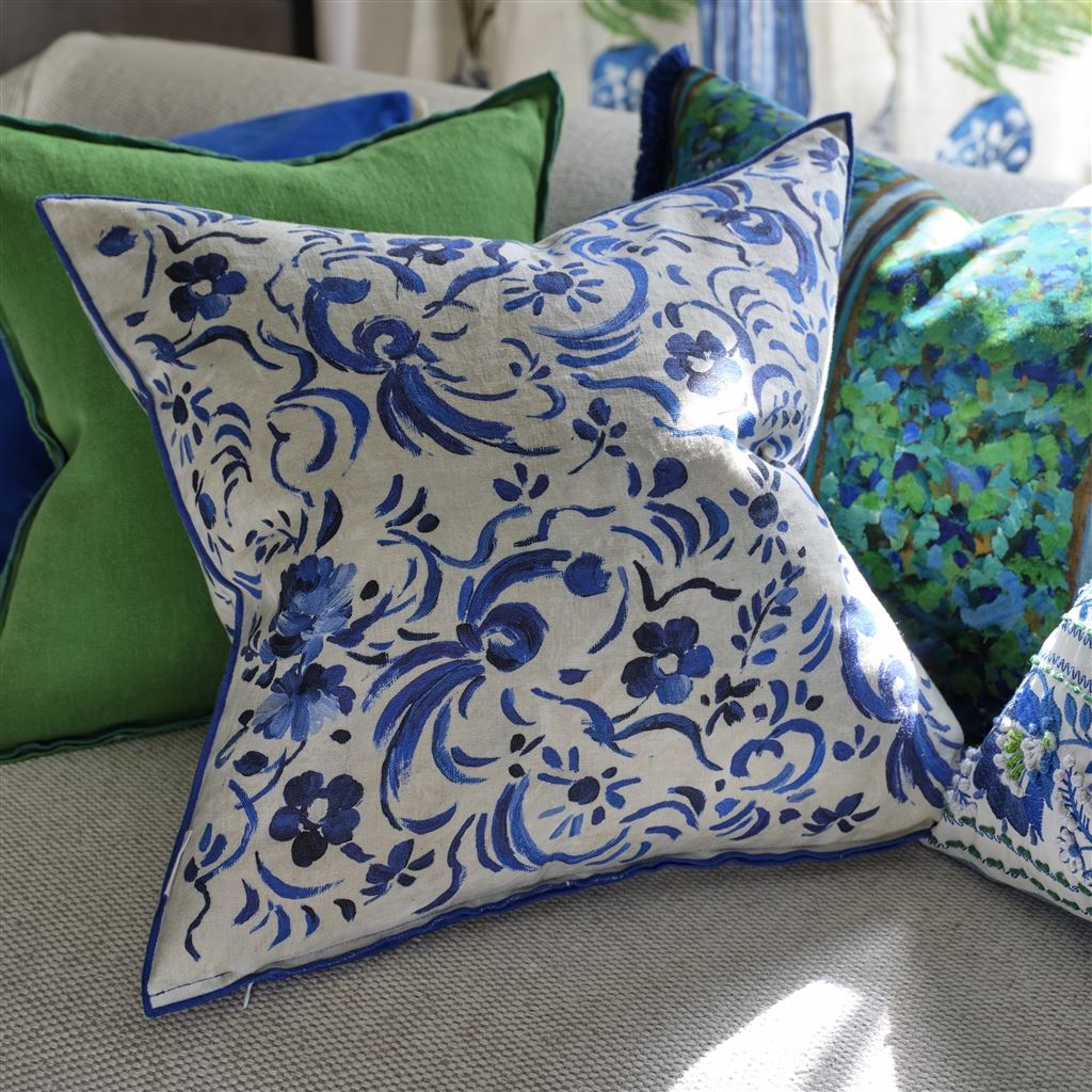 Kawana Linen Cobalt Cushion