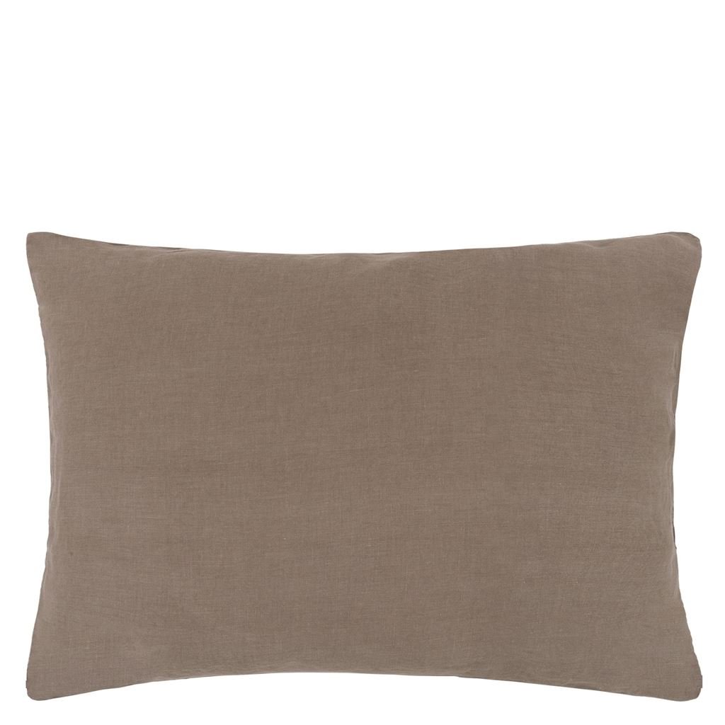 Biella Cocoa & Roebuck Standard Pillowcase - Reverse