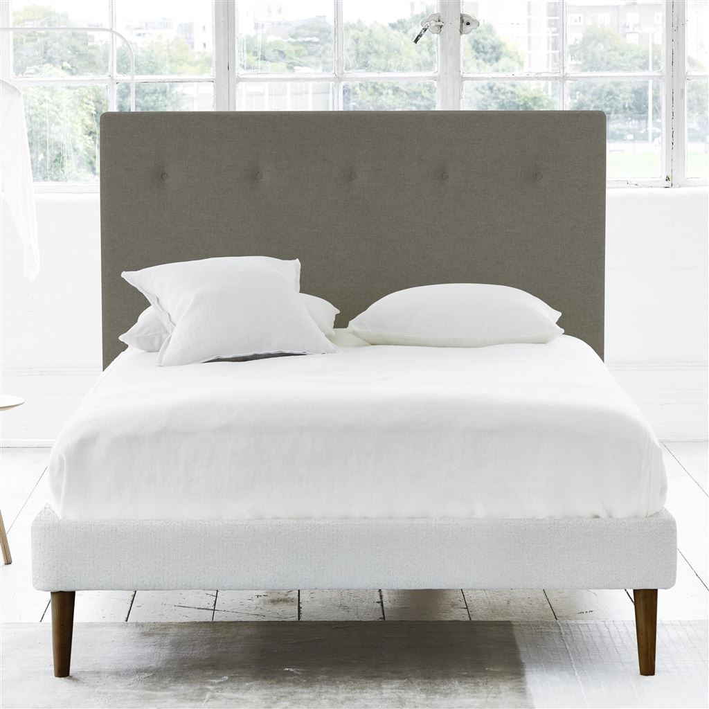 Polka King Headboard - Self Buttons - Rothesay Pumice