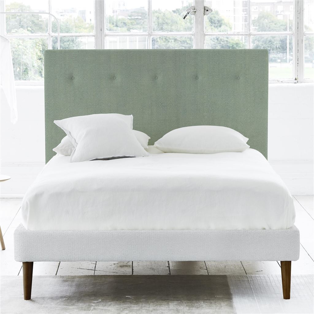 Polka Single Headboard - Self Buttons - Brera Lino Jade