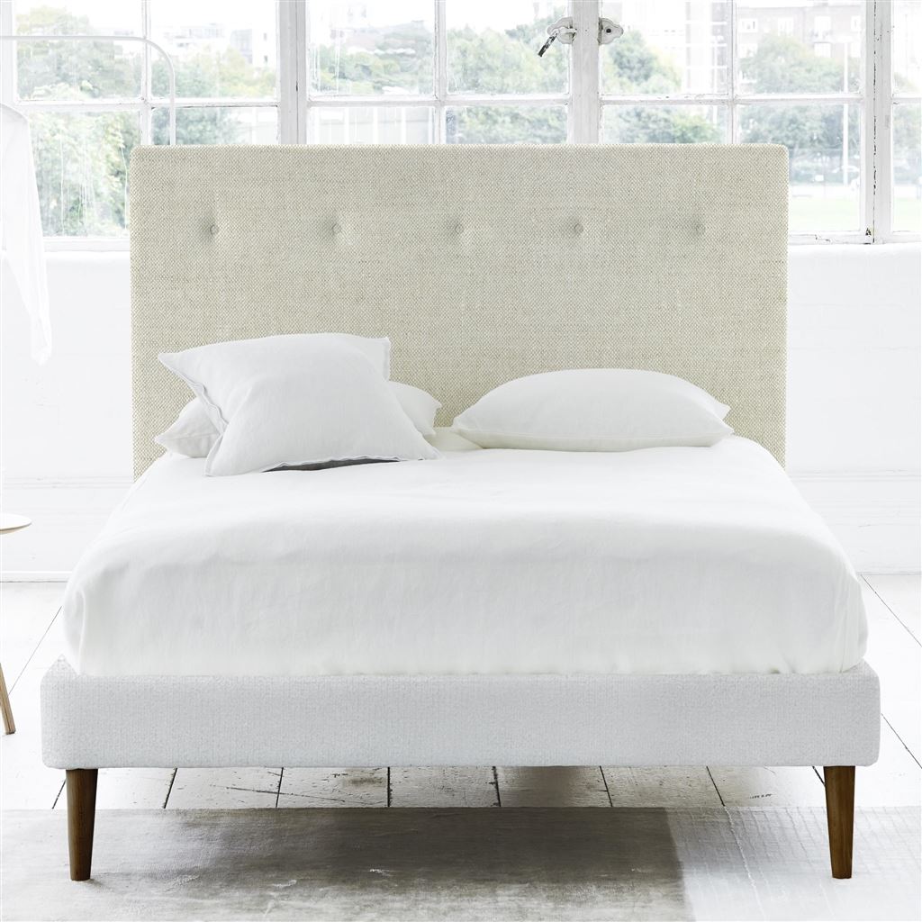 Polka King Headboard - Self Buttons - Brera Lino Natural