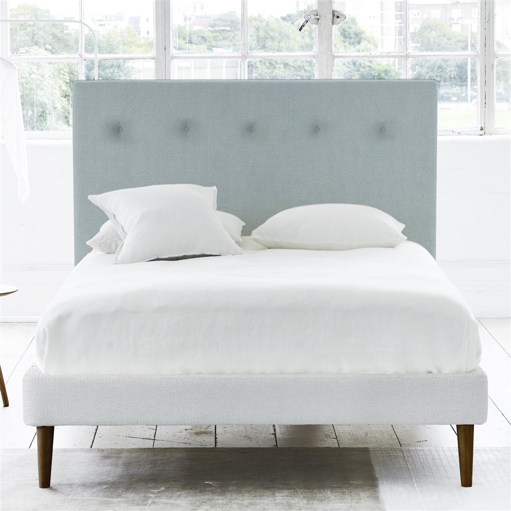 Polka King Headboard - Self Buttons - Brera Lino Lapis