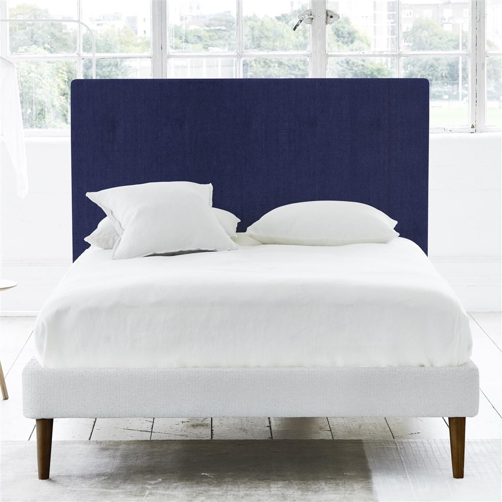 Polka King Headboard - Self Buttons - Brera Lino Ultra Marine