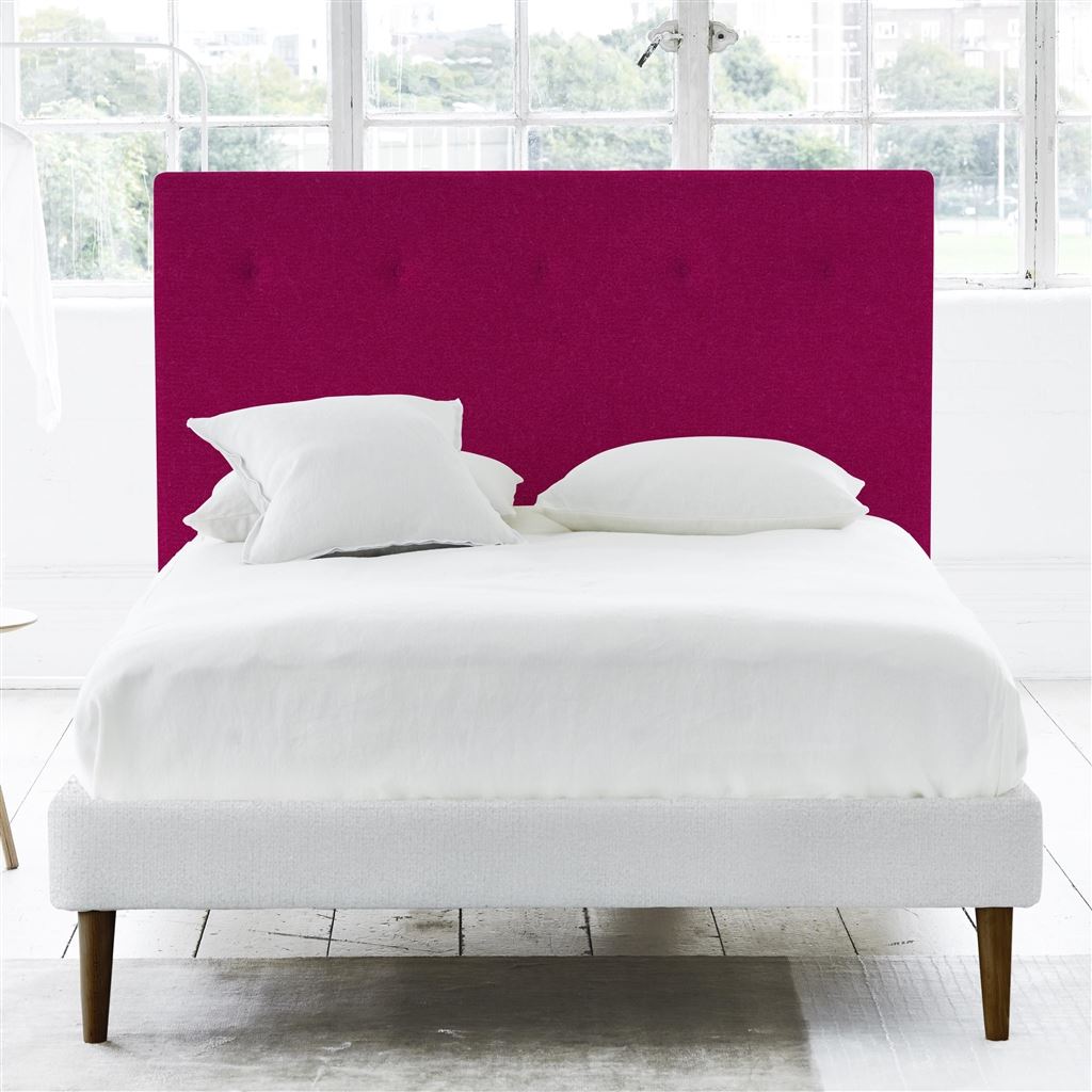 Polka King Headboard - Self Buttons - Cassia Fuchsia