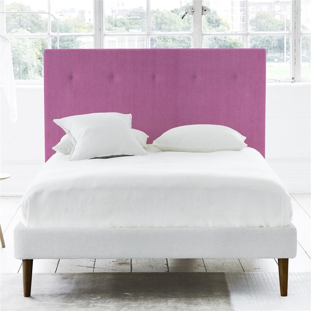 Polka King Headboard - Self Buttons - Brera Lino Peony