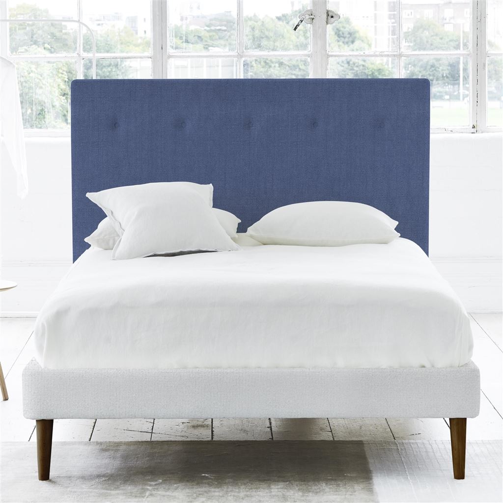 Polka King Headboard - Self Buttons - Brera Lino Marine