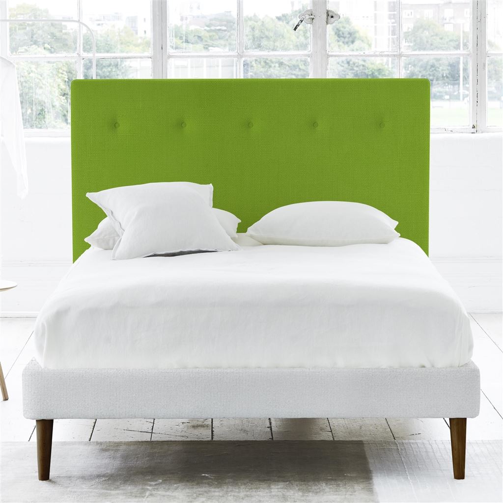 Polka Double Headboard - Self Buttons - Brera Lino Leaf