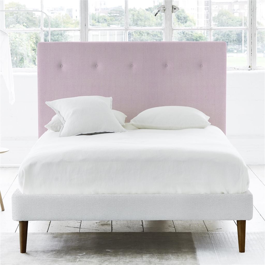 Polka King Headboard - Self Buttons - Brera Lino Pale Rose