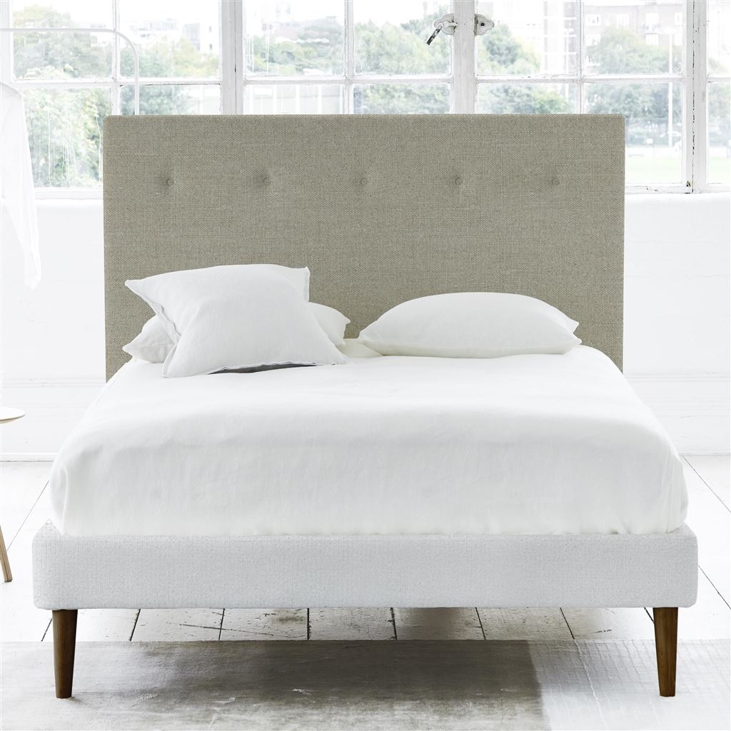 Polka King Headboard - Self Buttons - Brera Lino Pebble