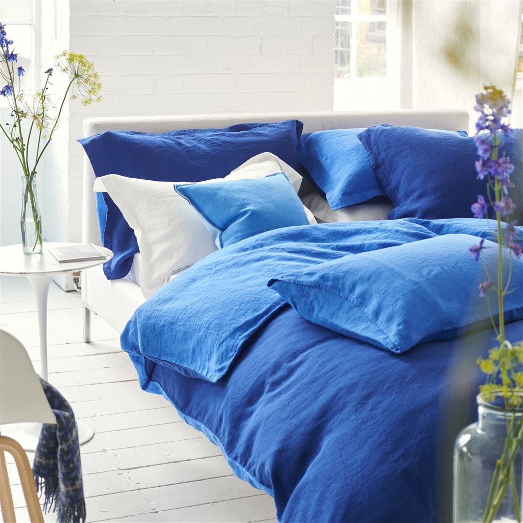 Biella Indigo & Lagoon Linen Bed Linen