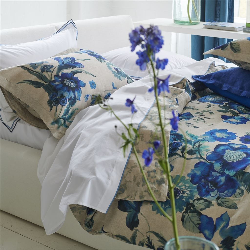 Hirigana Indigo Linen Bed Linen