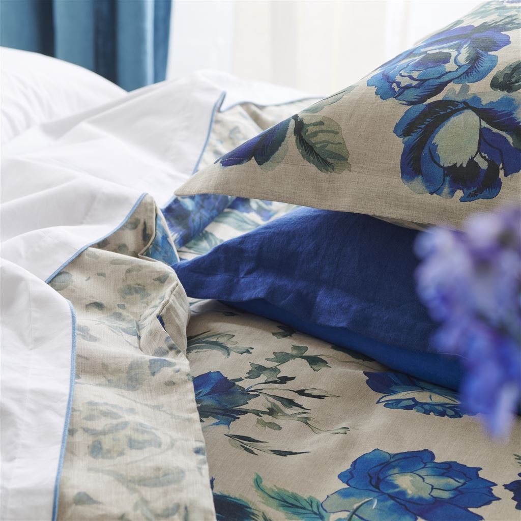 Hirigana Indigo Linen Bed Linen