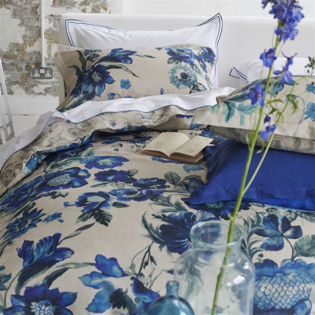 Hirigana Indigo Linen Bed Linen