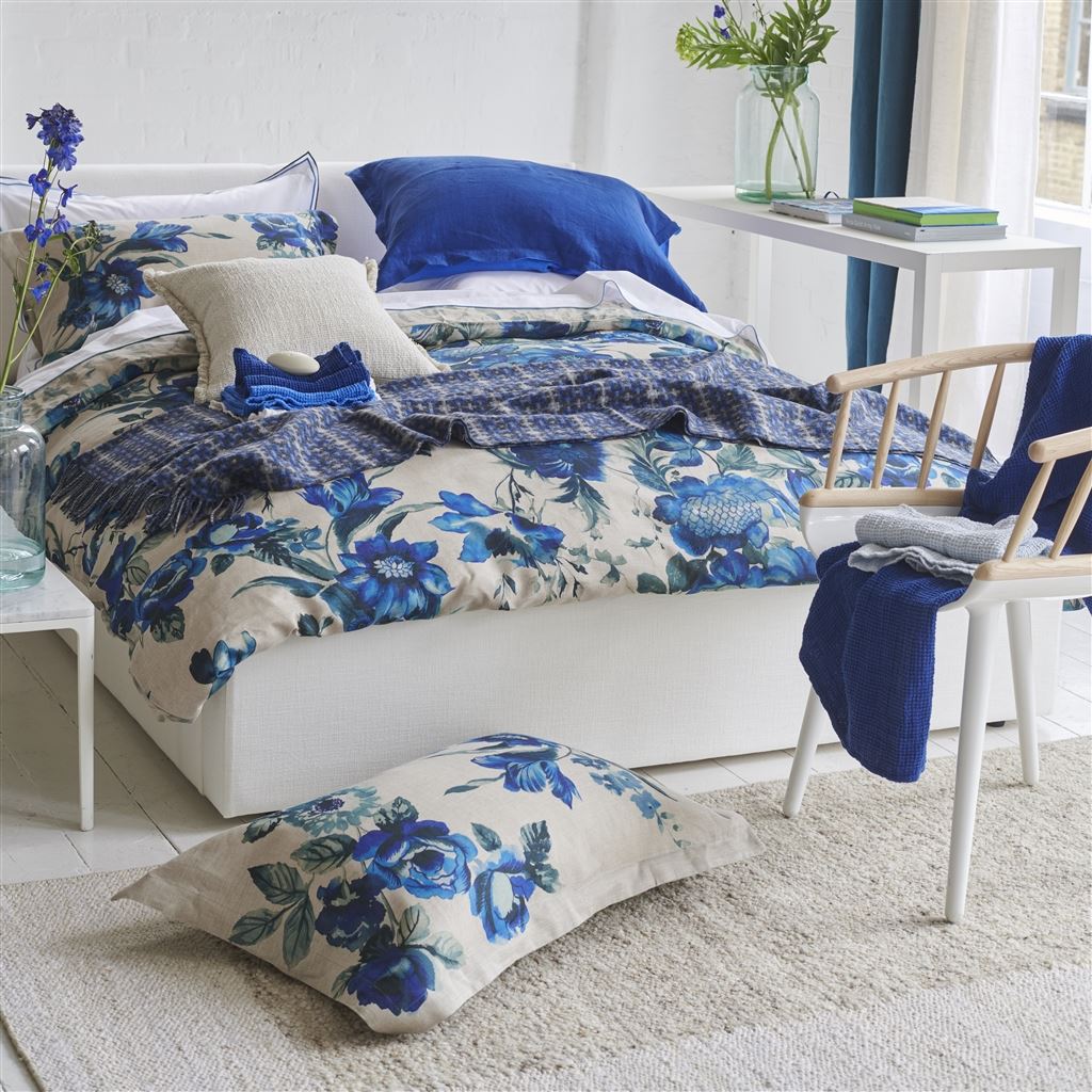 Hirigana Indigo Linen Bed Linen