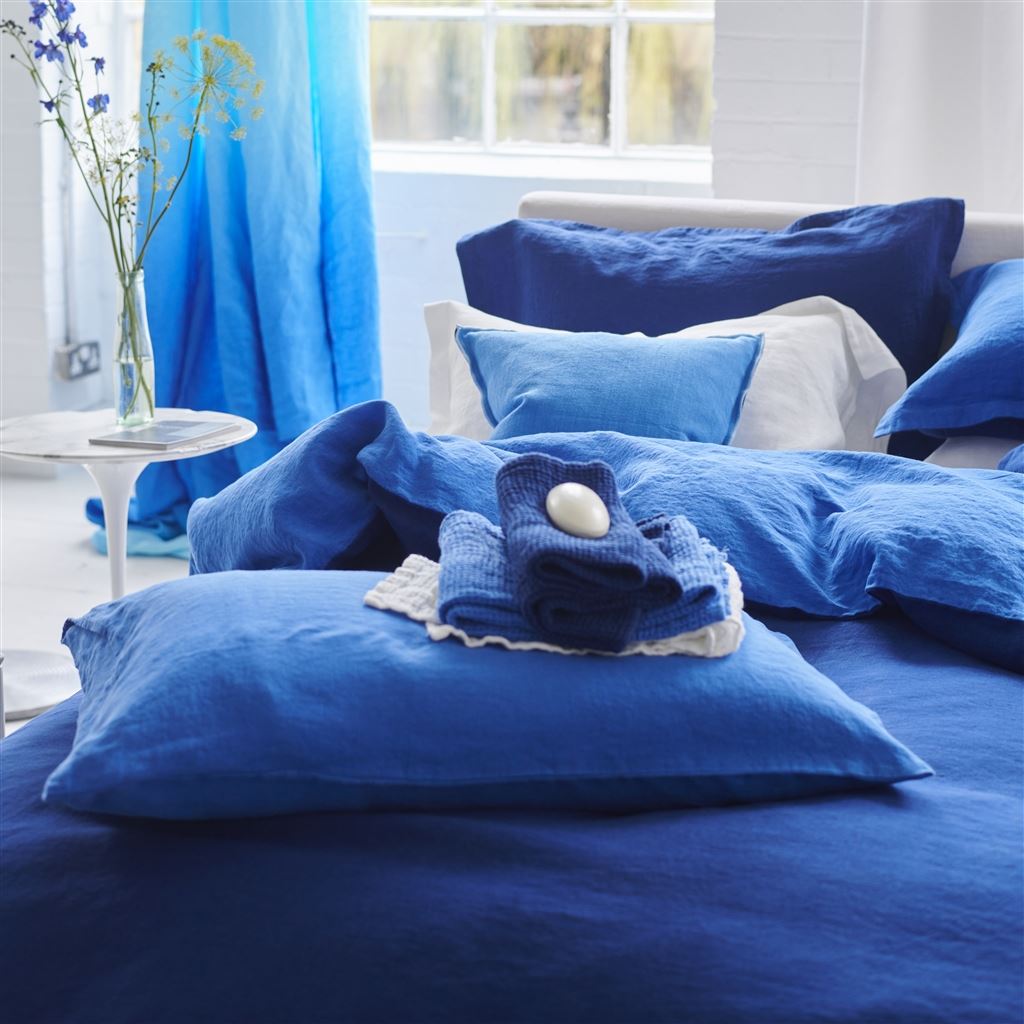 Biella Indigo & Lagoon Linen Bed Linen