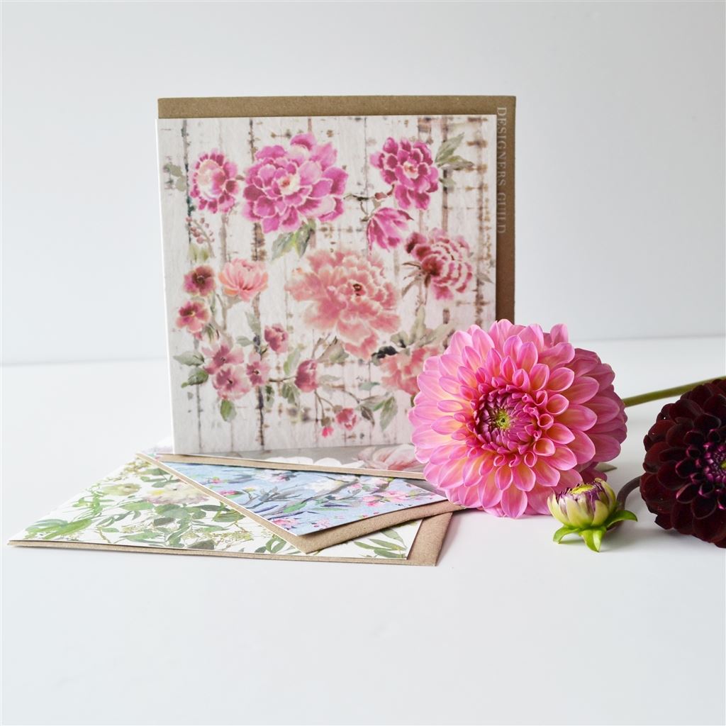 Peony Greeting Cards Set Of 4