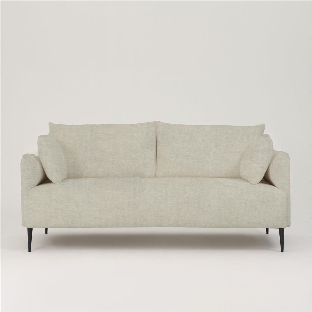 Positano 2.5 seater - Matt Black Legs - Tarazona Chalk