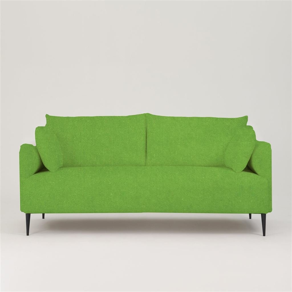 Positano 2.5 seater - Matt Black Legs - Cassia Velvet Grass