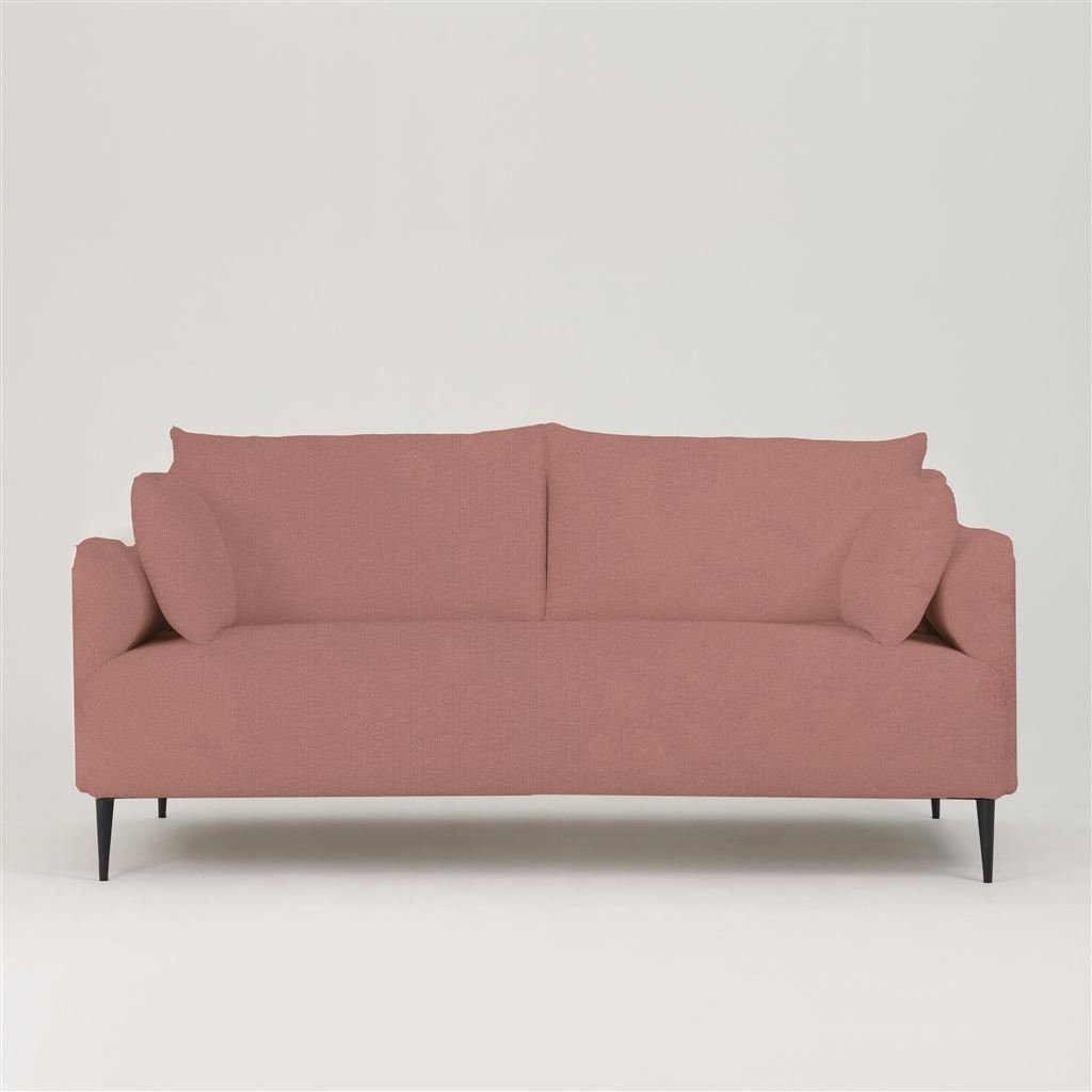 Positano 2.5 seater - Matt Black Legs - Tarazona Rose