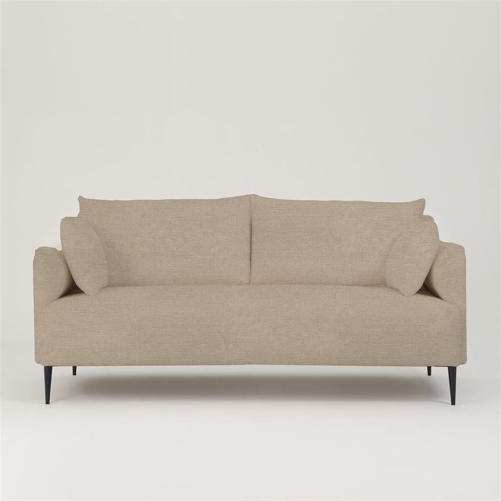 Positano 2.5 seater - Matt Black Legs - Tarazona Natural 