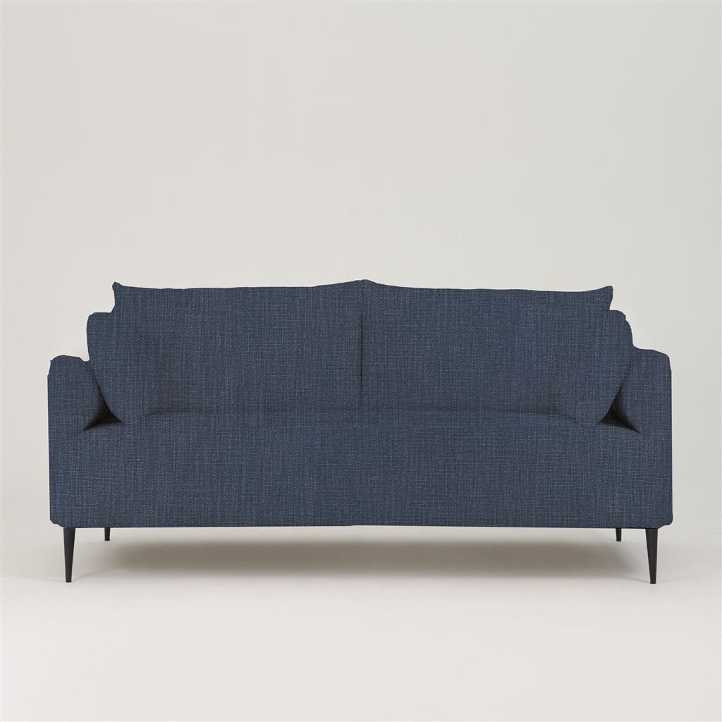 Positano 2.5 seater - Matt Black Legs - Tortona Indigo