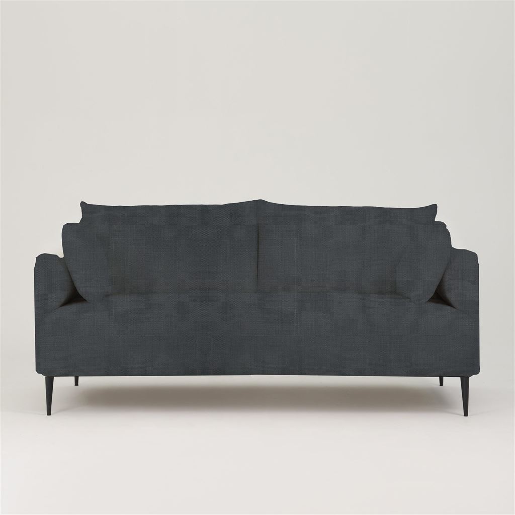 Positano 3 seater - Matt Black Legs - Brera Lino Dusk