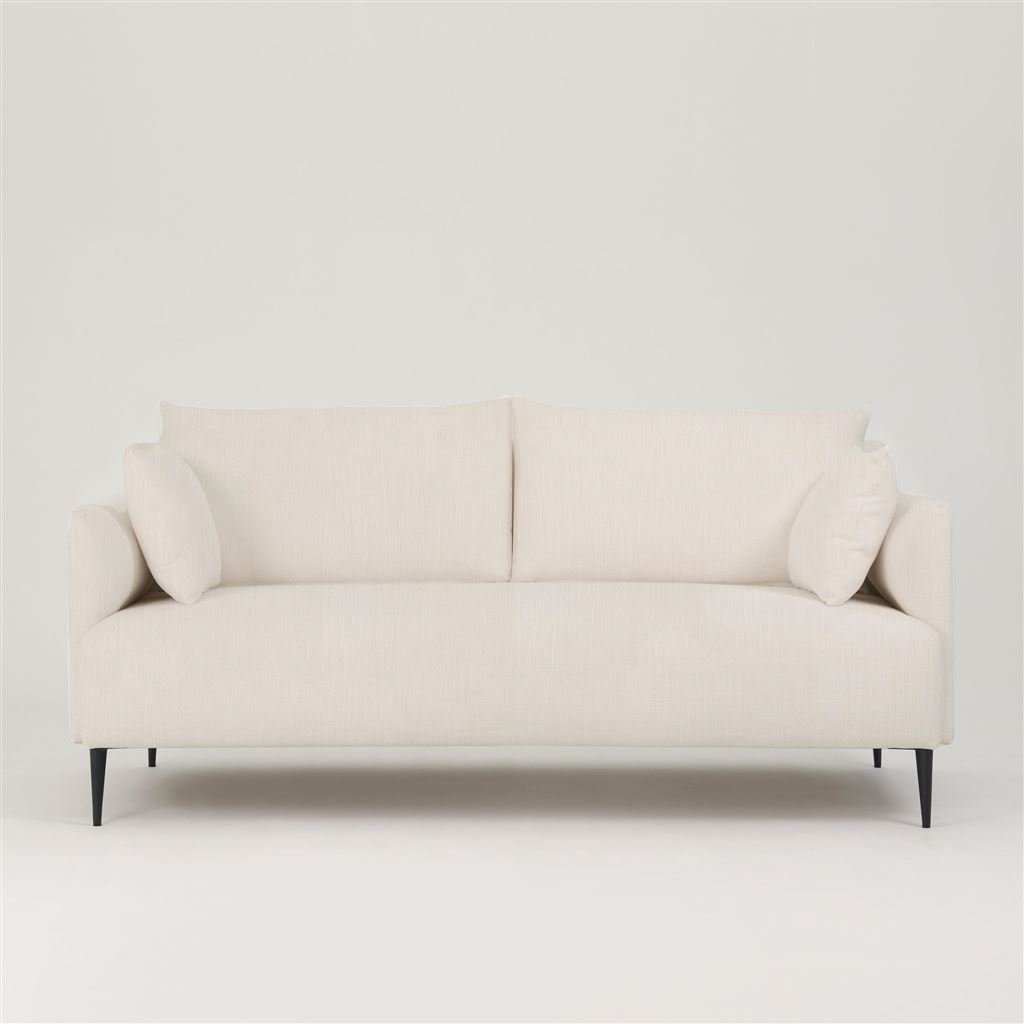 Positano 2.5 seater - Matt Black Legs - Tortona Chalk