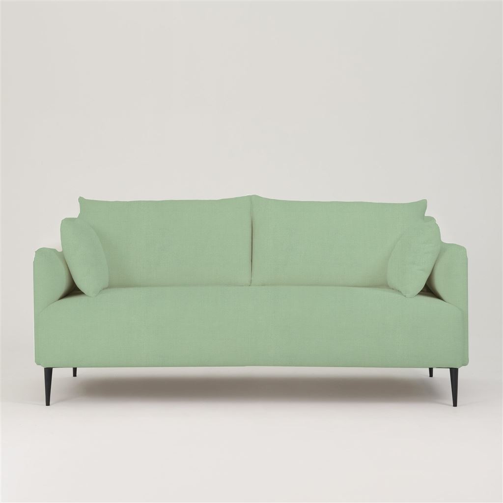 Positano 3 seater - Matt Black Legs - Brera Lino Pale Jade