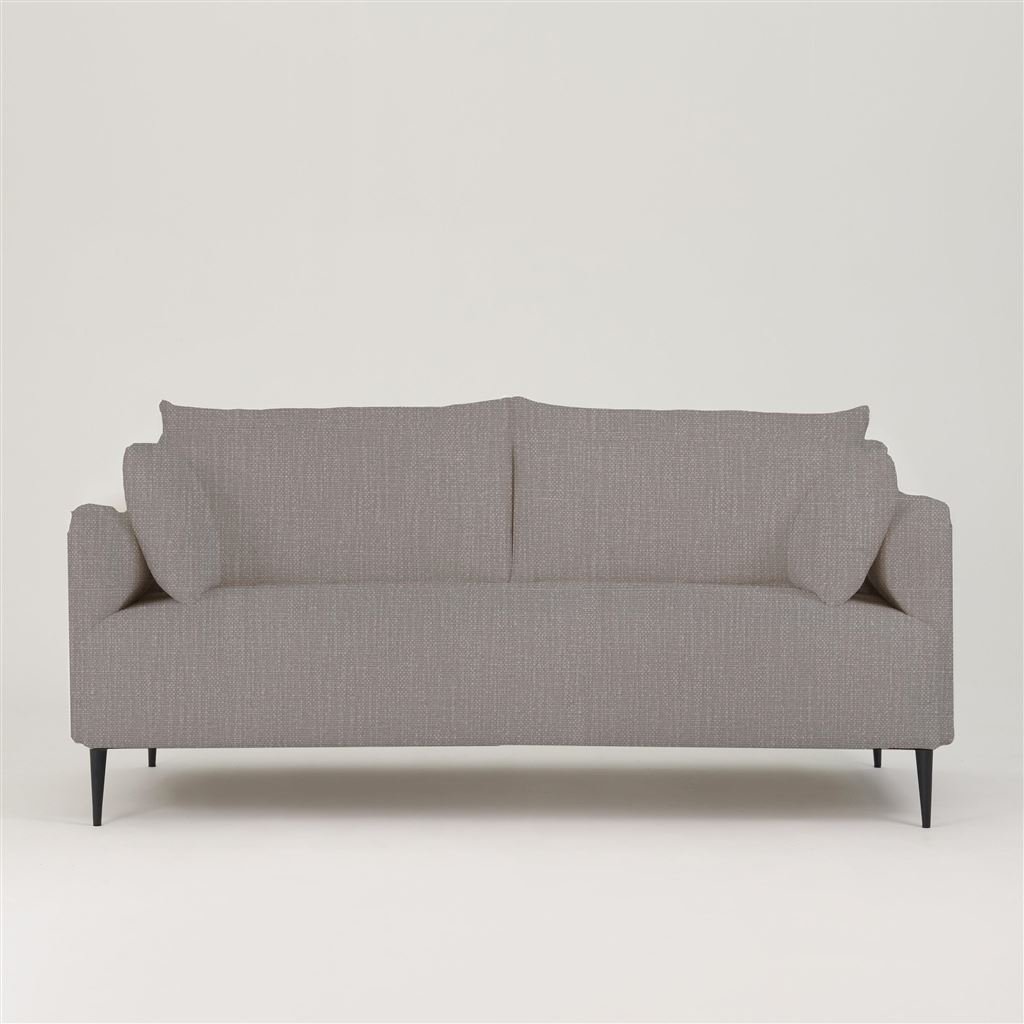 Positano 2.5 seater - Matt Black Legs - Tortona Zinc