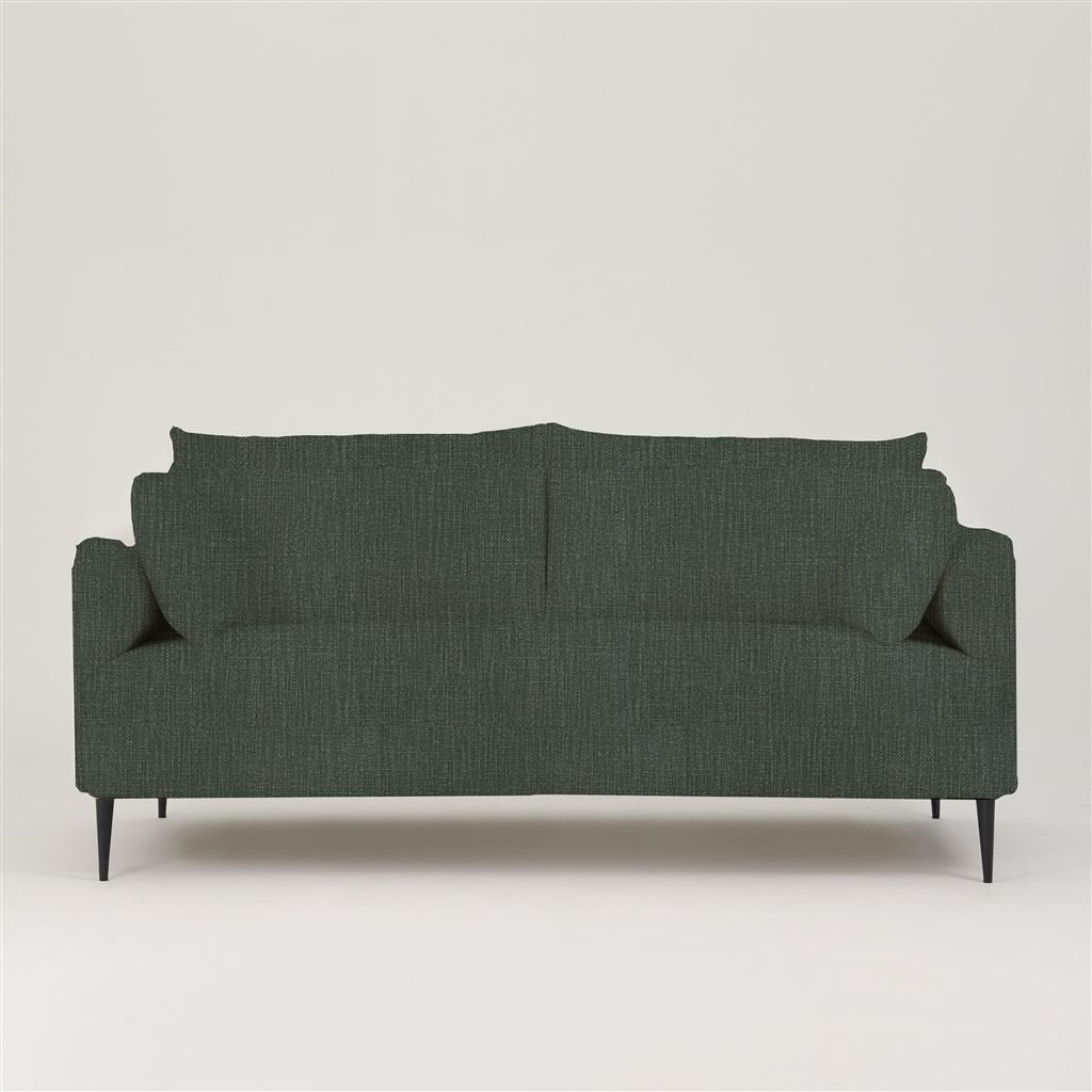 Positano 3 seater - Matt Black Legs - Tortona Fir