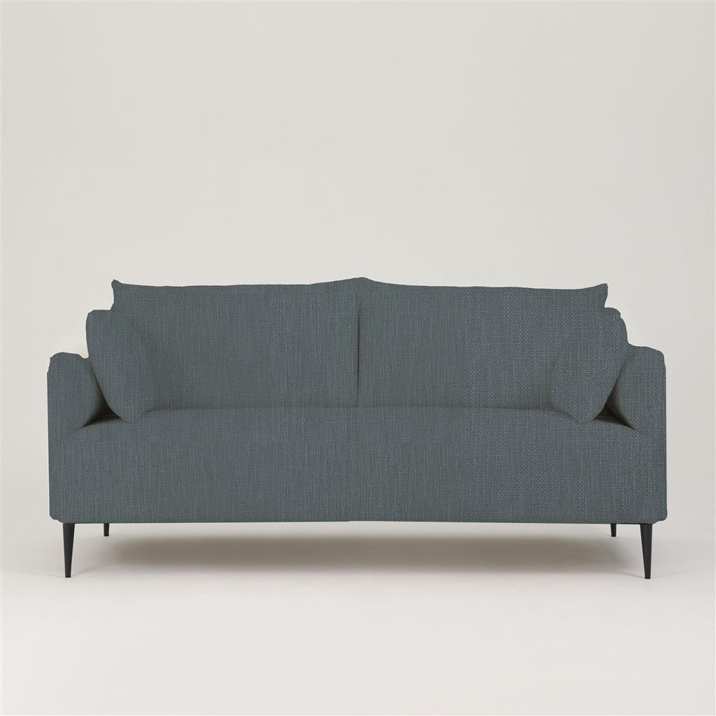 Positano 3 seater - Matt Black Legs - Tortona Dusk