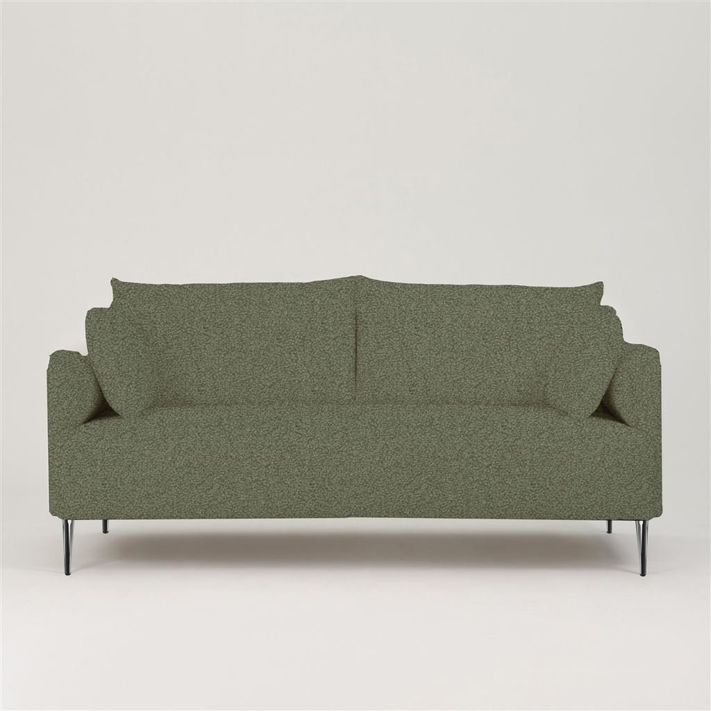 Positano 2.5 seater - Polished Steel Legs - Aria Vintage Green