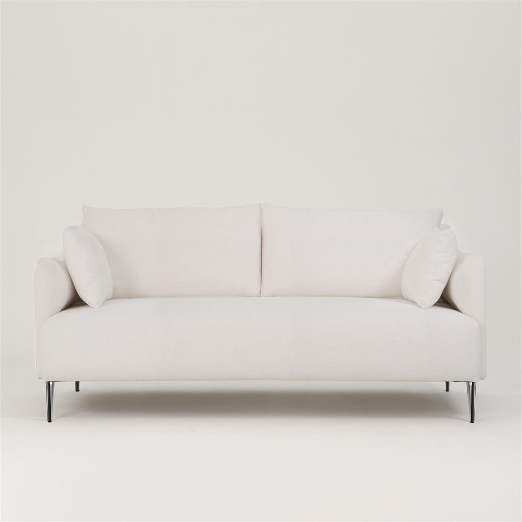 Positano 2.5 seater - Polished Steel Legs - Brera Lino Alabaster