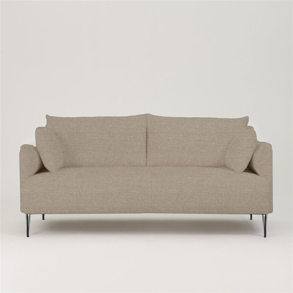 Positano 2.5 seater - Polished Steel Legs - Brera Lino Pebble