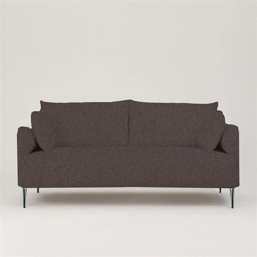 Positano 2.5 seater - Polished Steel Legs - Aria Steel