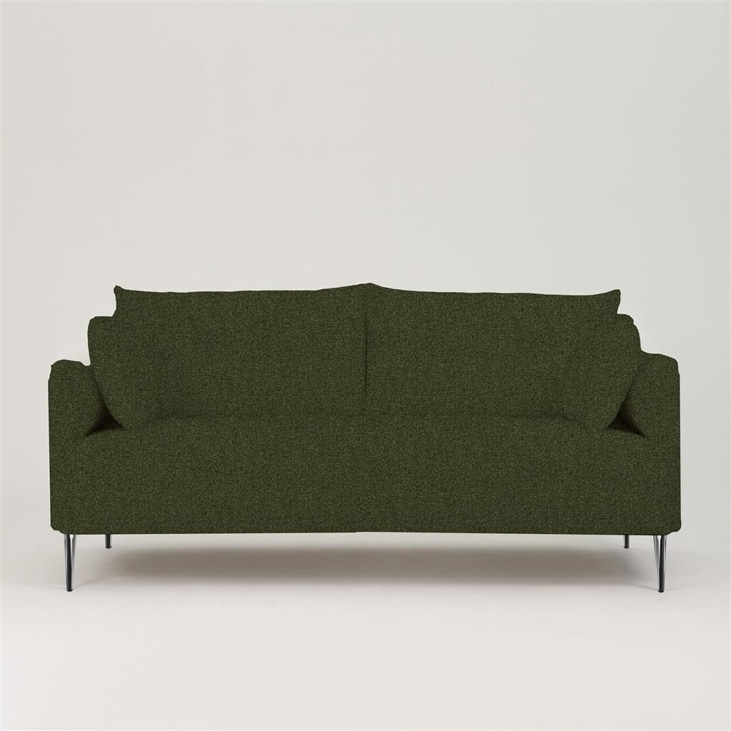 Positano 2.5 seater - Polished Steel Legs - Aria Forest