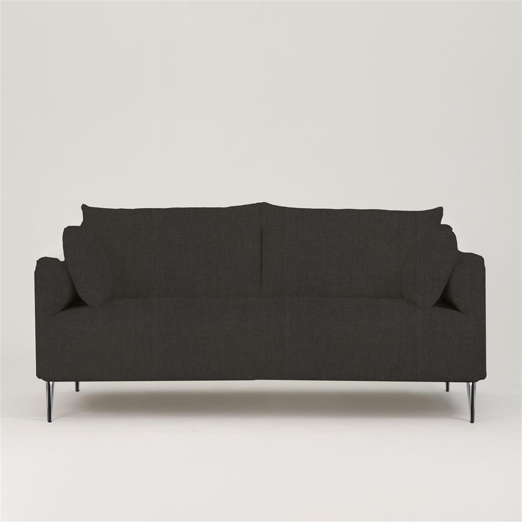 Positano 2.5 seater - Polished Steel Legs - Brera Lino Charcoal