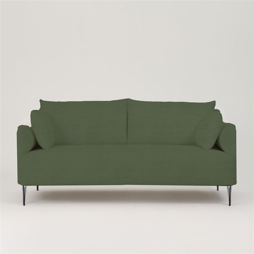 Positano 2.5 seater - Polished Steel Legs - Brera Lino Emerald